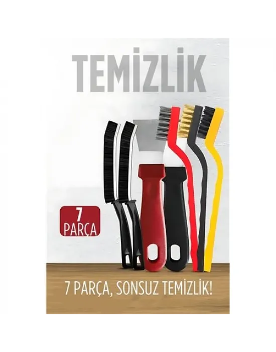 7 Parça Çok Amaçlı Temizlik Spatula ve Fırça Seti 722477
