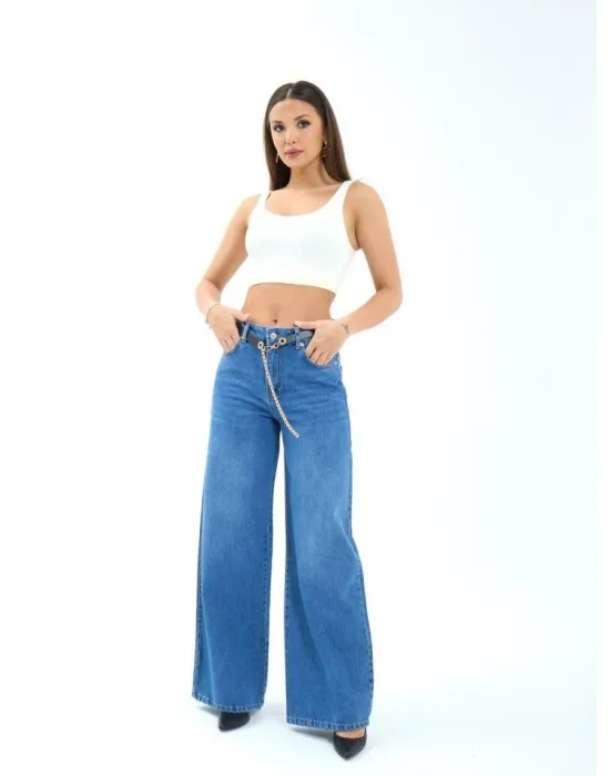7398 KOT PANTOLON-MAVİ