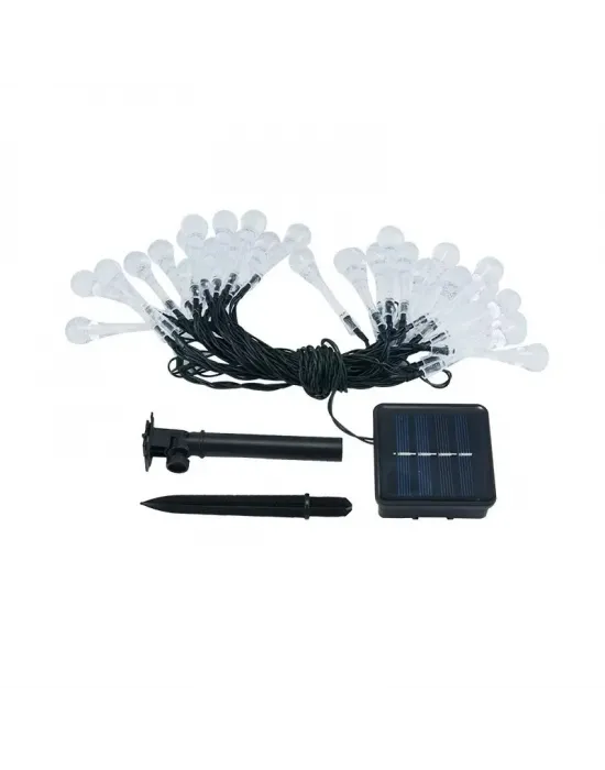 7m 50 Led Damla 8 Fonksiyonlu Solar Panelli-rgb