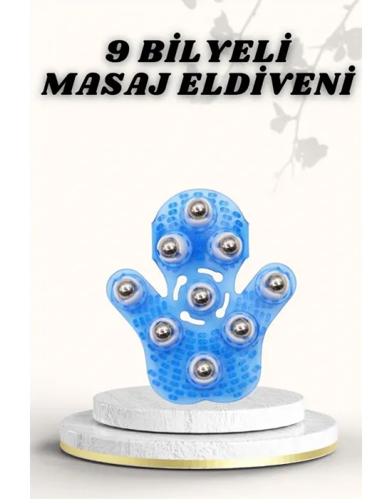 9 Bilyeli Masaj Eldiveni Giyilebilir Plastik Vücut Sıkılaştırıcı