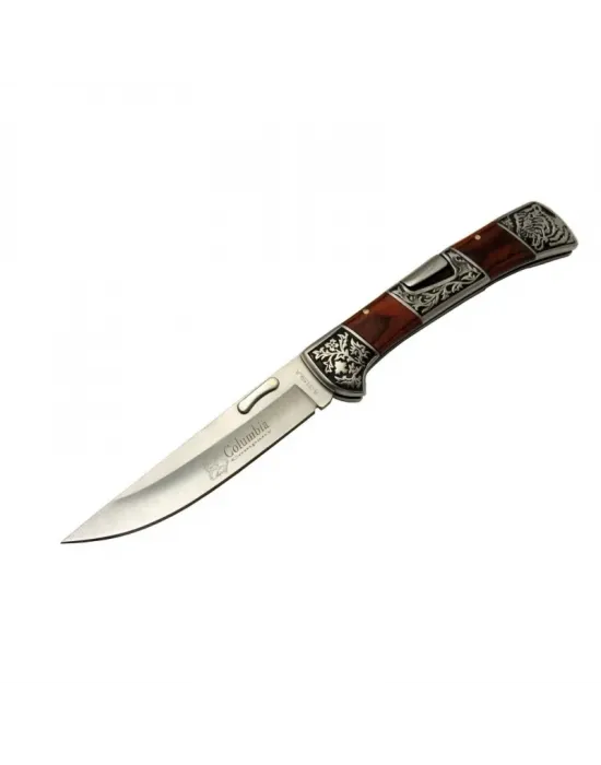 A 3159 A Kamp Çakı 24 Cm - İşlemeli Gül Ağacı Saplı, Kemerlikli