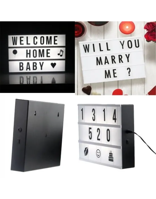A4 Boyutunda Led Işıklı Yazı Panosu Lightbox