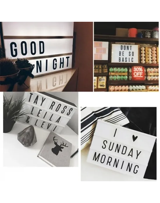 A4 Boyutunda Led Işıklı Yazı Panosu Lightbox