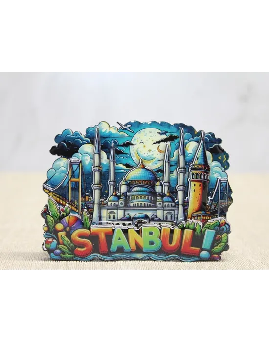 Ahşap İstanbul Temalı Magnet Alk4597