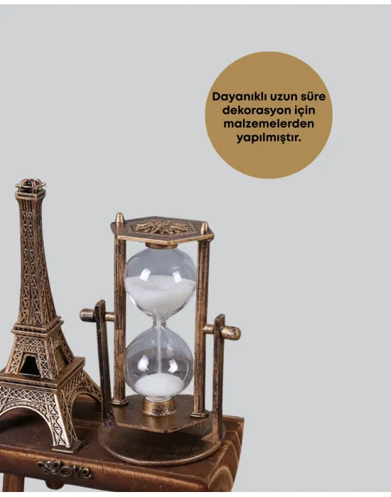 Ahşap Kum Saati – Vintage Tasarımlı Masa Dekoru