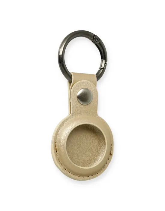 Airtag Anahtarlık Deri Kılıf - Gold