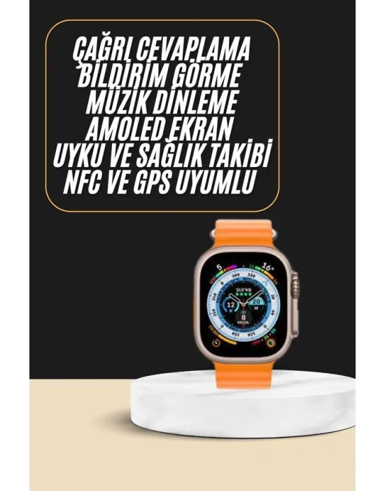 Akıllı Saat Amoled Ekran Bluetooth Bağlantılı Özel Tasarım Unısex