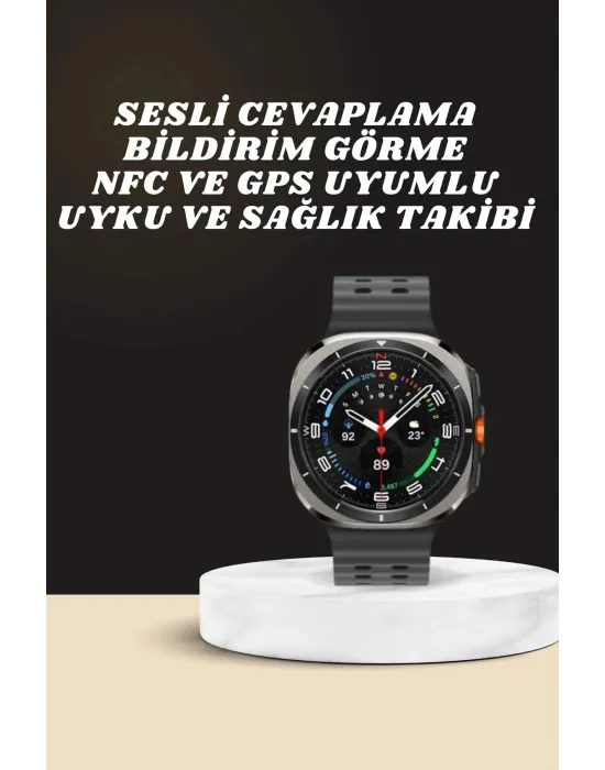 Akıllı Saat Amoled Ekran Bluetooth Bağlantılı Sağlık Takibi Gps Uyumlu