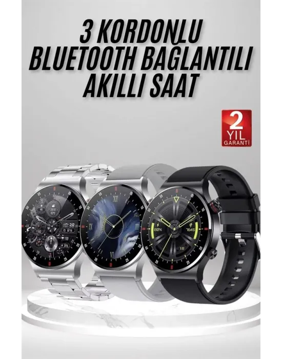 Akıllı Saat Amoled Ekran Bluetooth Bağlantılı Sesli Görüşme Nabız Ölçer