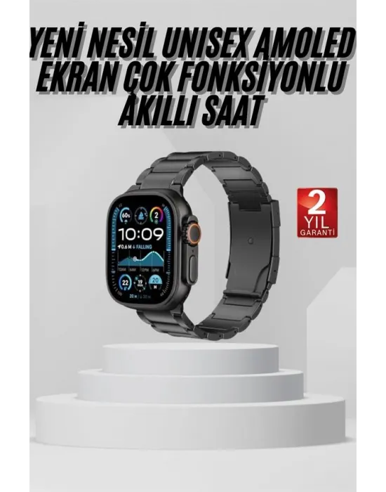Akıllı Saat Arama Konuşma Gps Ve Nfc Özelliği 3 Kordonlu Amoled Ekran
