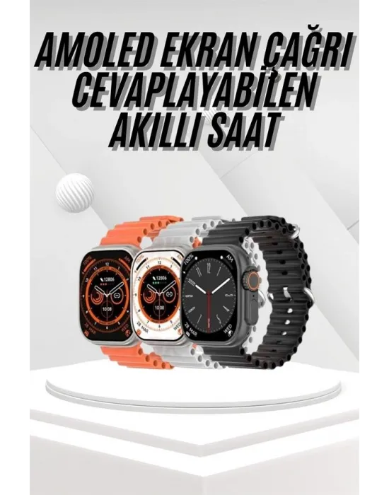Akıllı Saat Bleutooth Bağlantılı Akıllı Saat Amoled Ekran 49 Mm