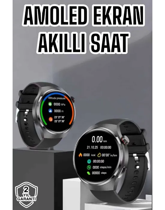 Akıllı Saat Bluetooth Bağlantılı Amoled Ekran Uyku Ve Sağlık Takibi