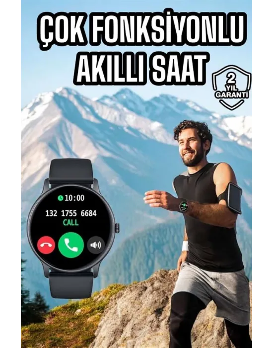 Akıllı Saat Çok Fonksiyonlu Sesli Görüşme Nfc Uyumlu Amoled Ekran