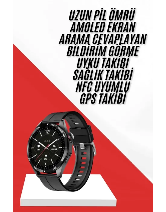 Akıllı Saat Ios Ve Android Tüm Telefonlara Uyumlu Çok Fonksiyonlu Amoled Ekran