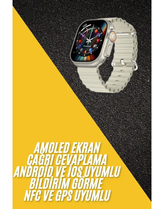 Akıllı Saat Kol Saati Android Ve İos Uyumlu Nabız Ölçer Sesli Asistan