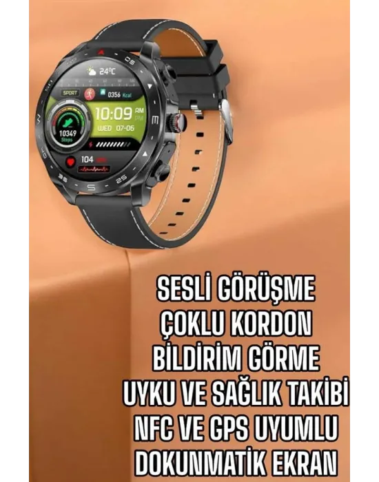 Akıllı Saat Nabız Ölçer Uyku Takibi Sesli Görüşme Bildirim Görme