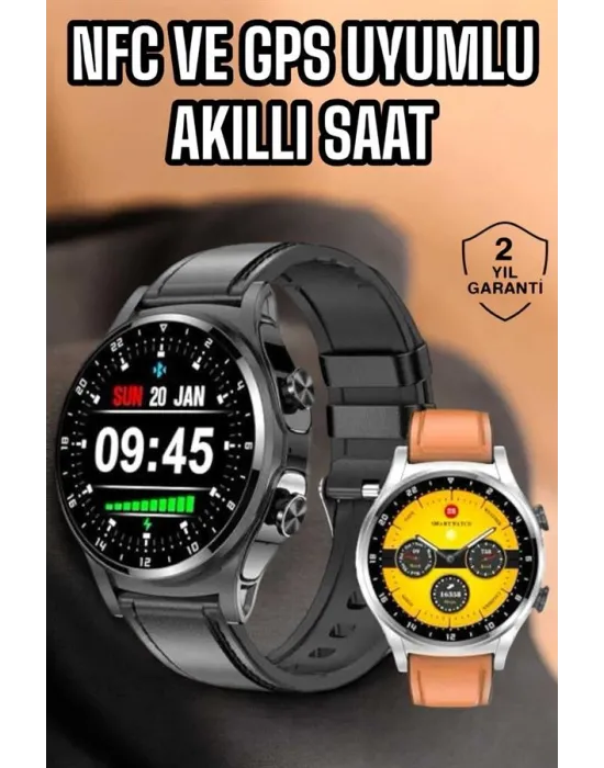 Akıllı Saat Titreşimli Pusula Nabız Ve Tansiyon Ölçer Nfc Uyumlu