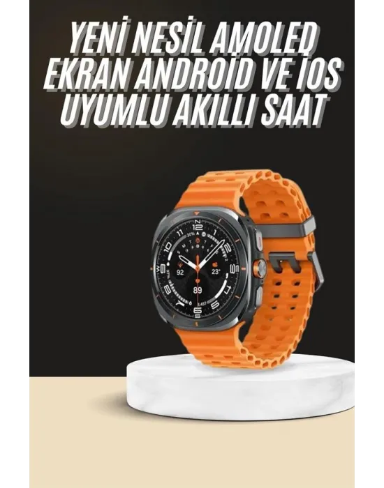 Akıllı Saat Unısex Zarif Görünümlü Titanyum Kasa Amoled Ekran Müzik Dinleme