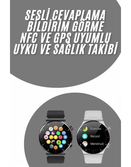 Akıllı Saat Uyku Ve Sağlık Takibi Nfc Uyumlu Bluetoooth Bağlantılı Android İos Uyumlu
