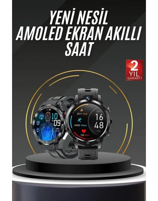 Akıllı Saat Yeni Model Sesli Asistan Bildirim Görme Bluetooth Bağlantılı Müzik Dinleme