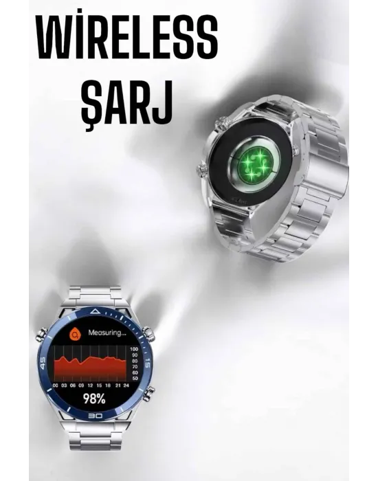 Akıllı Saat Yeni Nesil 2024 Model Metal Kordonlu Bluetooth Bağlantılı