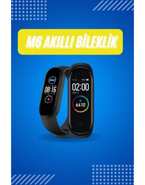 Akıllı Uyumlu Bileklik M6 Adımsayar Spor Modları Çağrı Görme Türkçe Menü