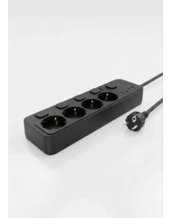 Akım Korumalı 4’lü Priz 2xusb 2xtype-c Çıkış Yüksek Gerilim Koruma Priz Çoğaltıcı