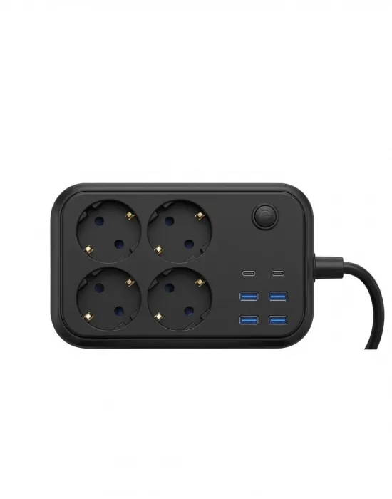 Akım Korumalı Çoklu Priz 4 Usb 2 Type C 4 Priz Güvenli Ve Hızlı Şarj