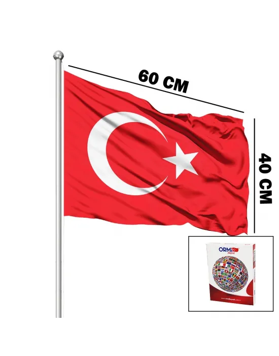 Alpaka Kumaş Türk Bayrak 40x60cm
