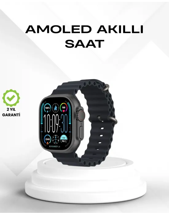 Amoled Akıllı Saat Bluetooth Arama Su Geçirmez