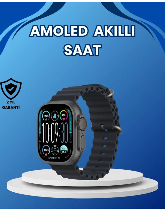 Amoled Ultra Akıllı Saat 15 Gün Batarya Güçlü Ekran