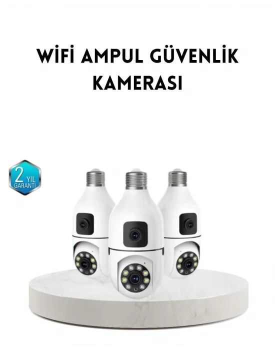 Ampul Tipi Wifi Kamera 2mp Lensli Full Hd Görüntü Ve Akıllı Hareket Algılama
