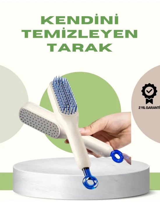 Anti-statik Saç Tarağı – Kolay Temizlenebilir, Silikon Masaj Uçlu, Kompakt Boyut