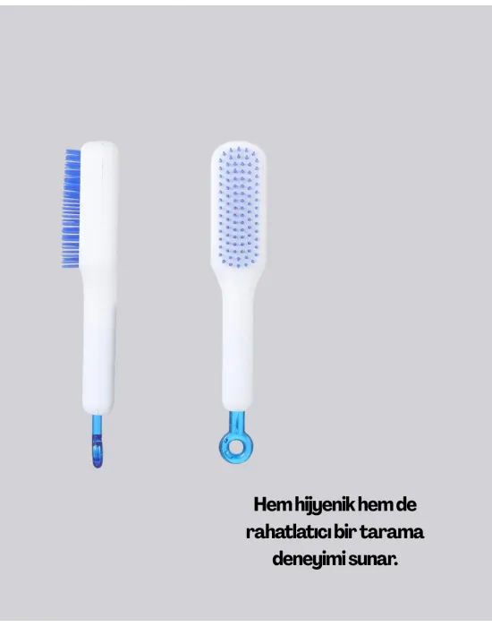 Anti-statik Saç Tarağı – Kolay Temizlenebilir, Silikon Masaj Uçlu, Kompakt Boyut