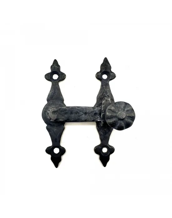 Antika Tarz Dekoratif Pirinç Kapı, Pencere Mandalı - 82x65 Mm, Oksit