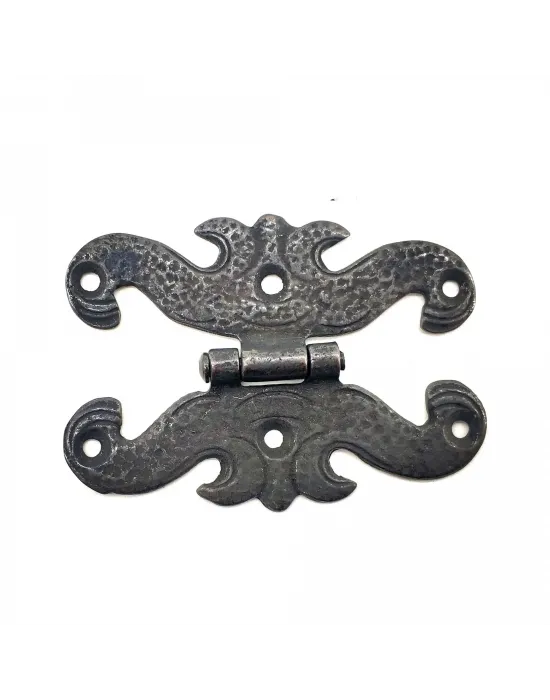 Antika Tarz Dekoratif Pirinç Kelebek Menteşe - 63x45 Mm, Oksit