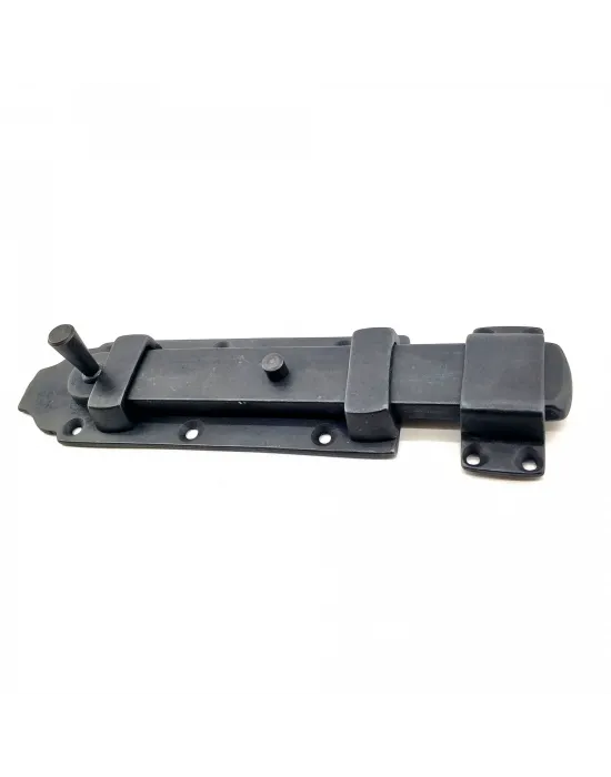 Antika Tarz Dekoratif Pirinç Yassı Kapı Sürgüsü - 55x215 Mm, Oksit