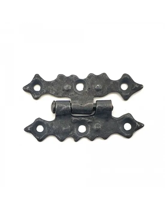 Antika Tarz Dekoratif Pirinç Yıldız Menteşe - 63x36 Mm, Oksit
