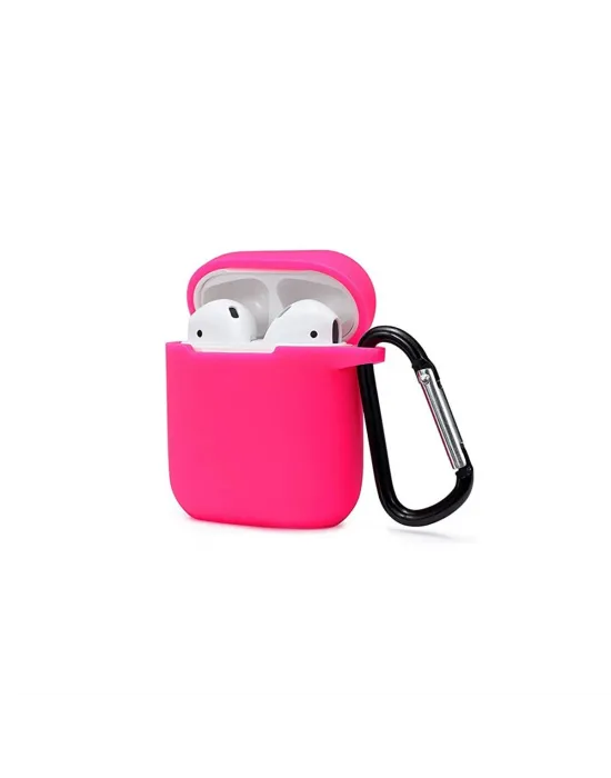 Apple Airpods 2 (2.nesil) Sert Silikon Kılıf - Pembe