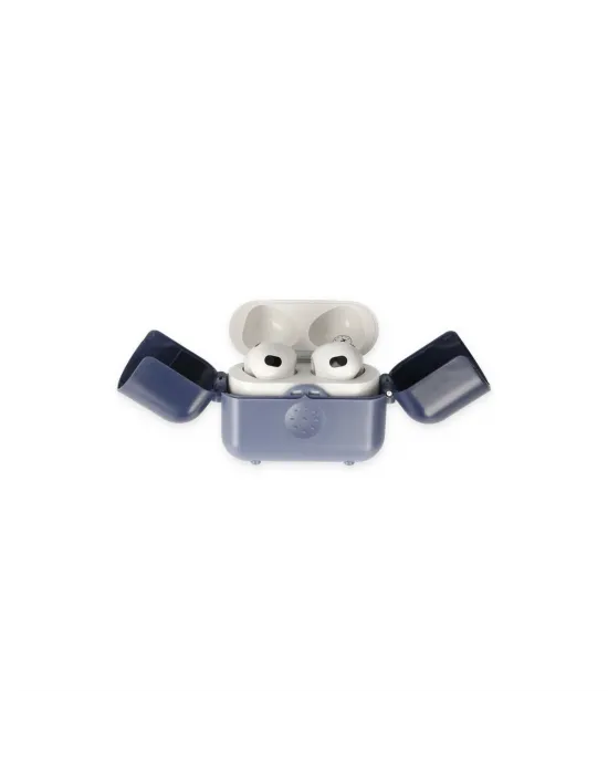 Apple Airpods 3 (3.nesil) Basmalı Kılıf - Mavi-lacivert