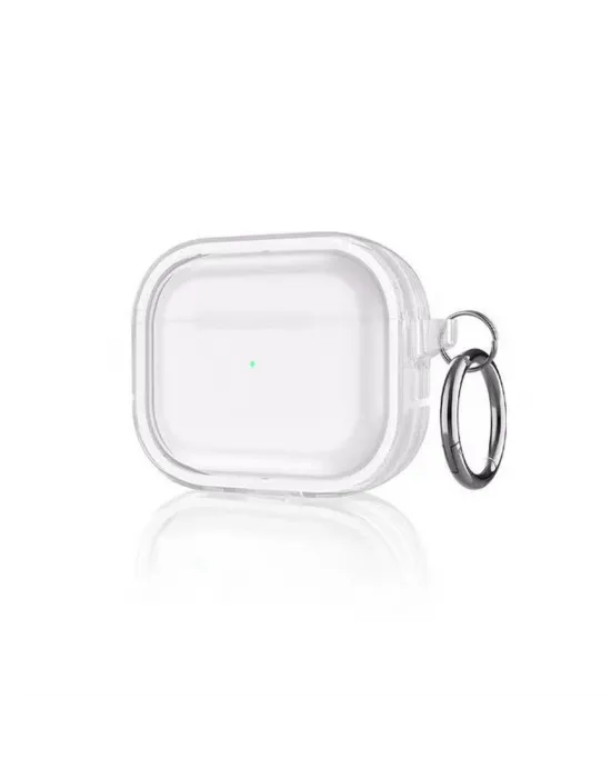 Apple Airpods Pro 2 (2.nesil) Shiny Şeffaf Kılıf - Beyaz