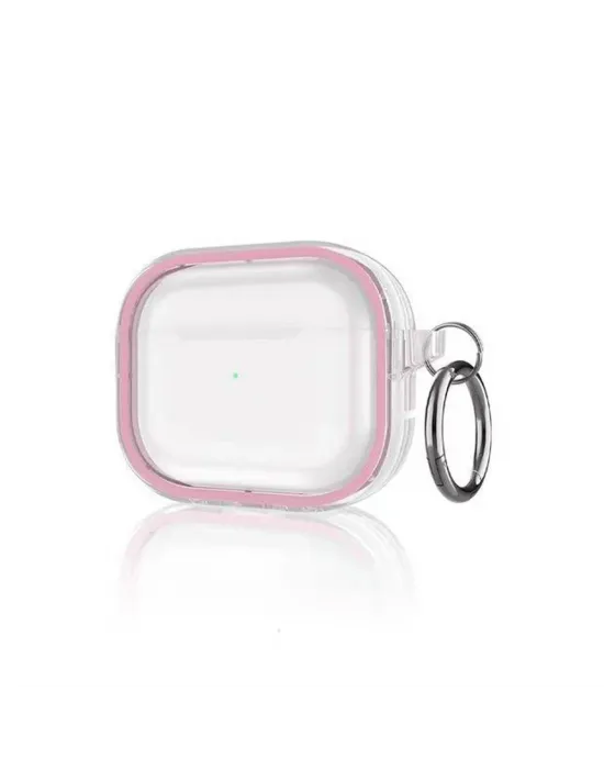 Apple Airpods Pro 2 (2.nesil) Shiny Şeffaf Kılıf - Pembe