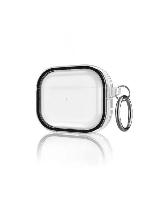 Apple Airpods Pro 2 (2.nesil) Shiny Şeffaf Kılıf - Siyah