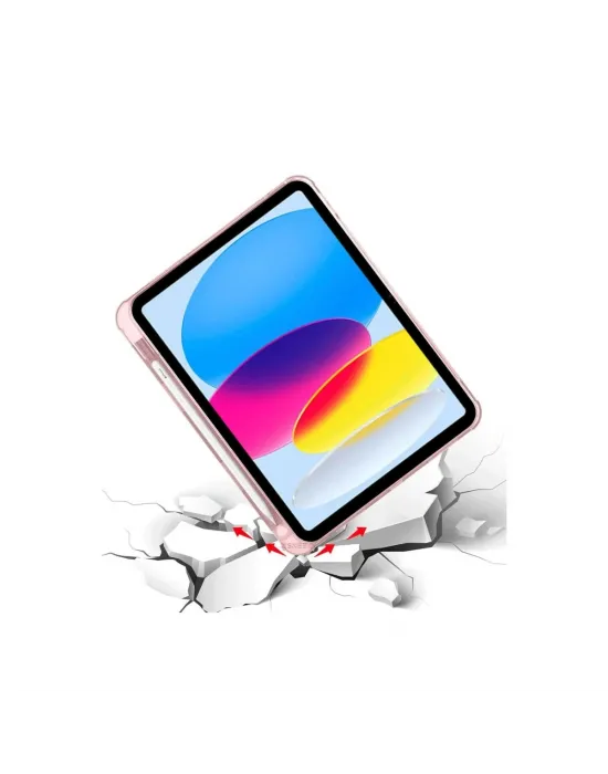 Apple İpad 2022 10.9 (10.nesil) Kılıf Kalemlikli Mars Tablet Kılıfı - Rose Gold