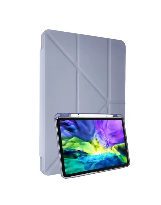 Apple İpad Air 4 10.9 Kılıf Kalemlikli Mars Tablet Kılıfı - Lila