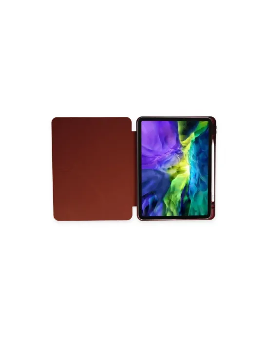 Apple İpad Air 4 10.9 Kılıf Kalemlikli Mars Tablet Kılıfı - Mürdüm