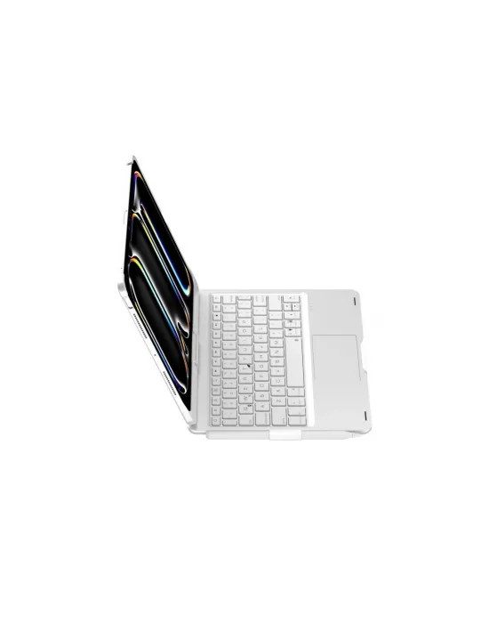 Apple İpad Pro 11 (2024) F11 Ats Kılıf Magic Dönen Klavyeli Tablet Kılıf - Gümüş