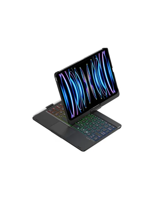 Apple İpad Pro 11 (2024) F11 Ats Kılıf Magic Dönen Klavyeli Tablet Kılıf - Siyah
