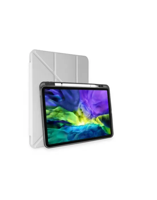 Apple İpad Pro 11 (2024) Kılıf Kalemlikli Mars Tablet Kılıfı - Gri