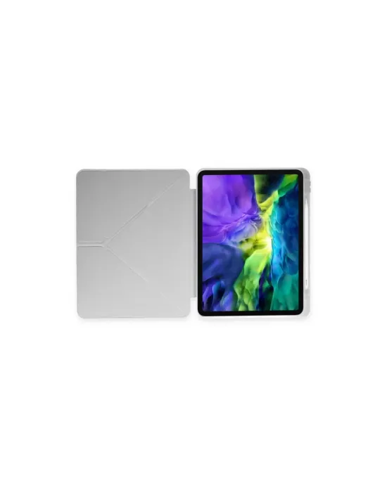 Apple İpad Pro 11 (2024) Kılıf Kalemlikli Mars Tablet Kılıfı - Gri